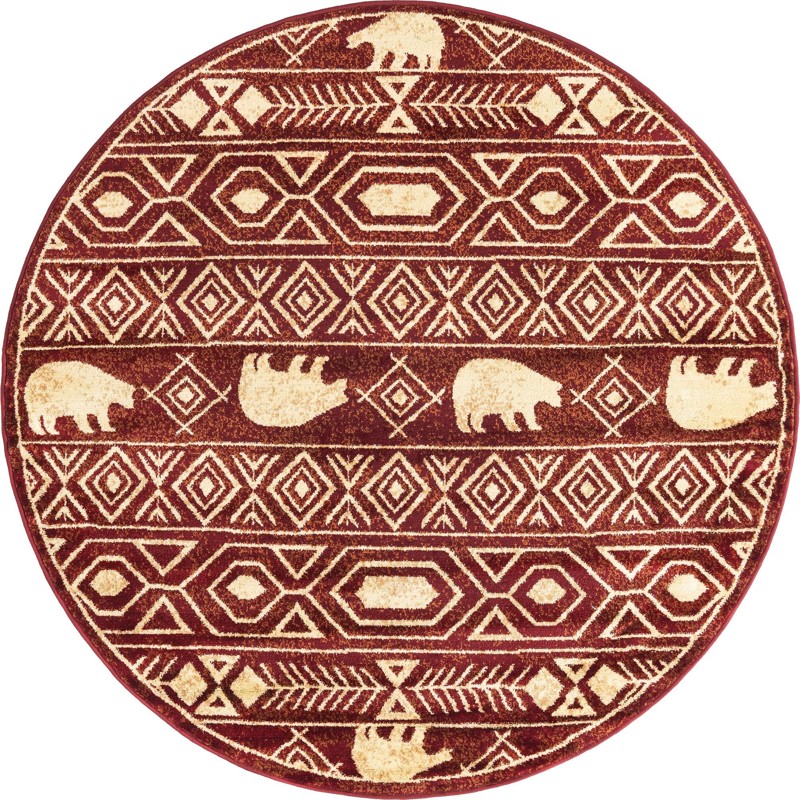 Raven · Diamond rug, red