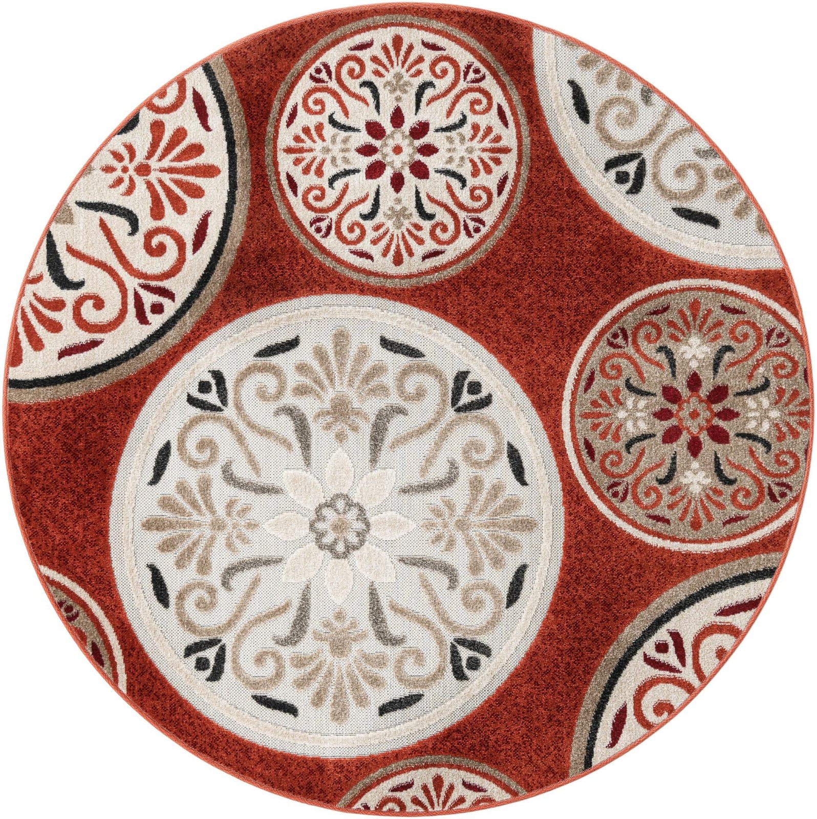 5' 3 x 5' 3 Racine · Floral / botanical Outdoor Rug