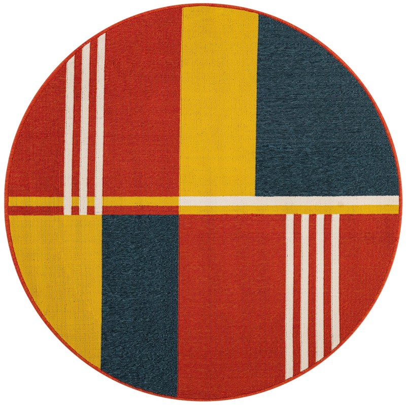 4' x 4' Dover · Geometric Outdoor Rug, multi