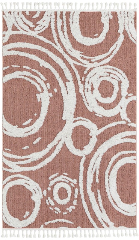5' 3 x 8' Beech · Abstract rug, pink