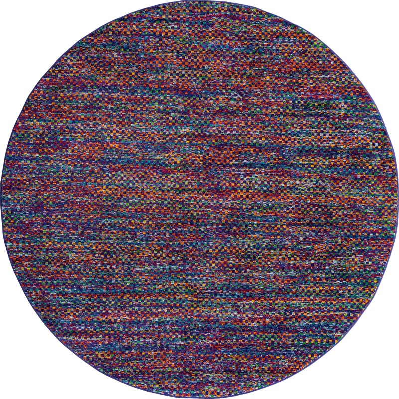 7' 10 x 7' 10 Olney · Checkered rug, multi
