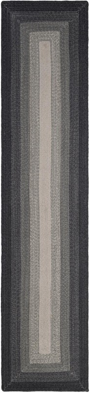 2' 7 x 12' Raymond · Border Wool Rug, gray