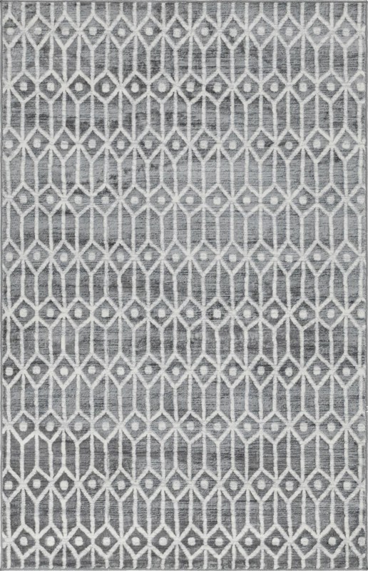 5' x 8' Vincent · Diamond rug, grey