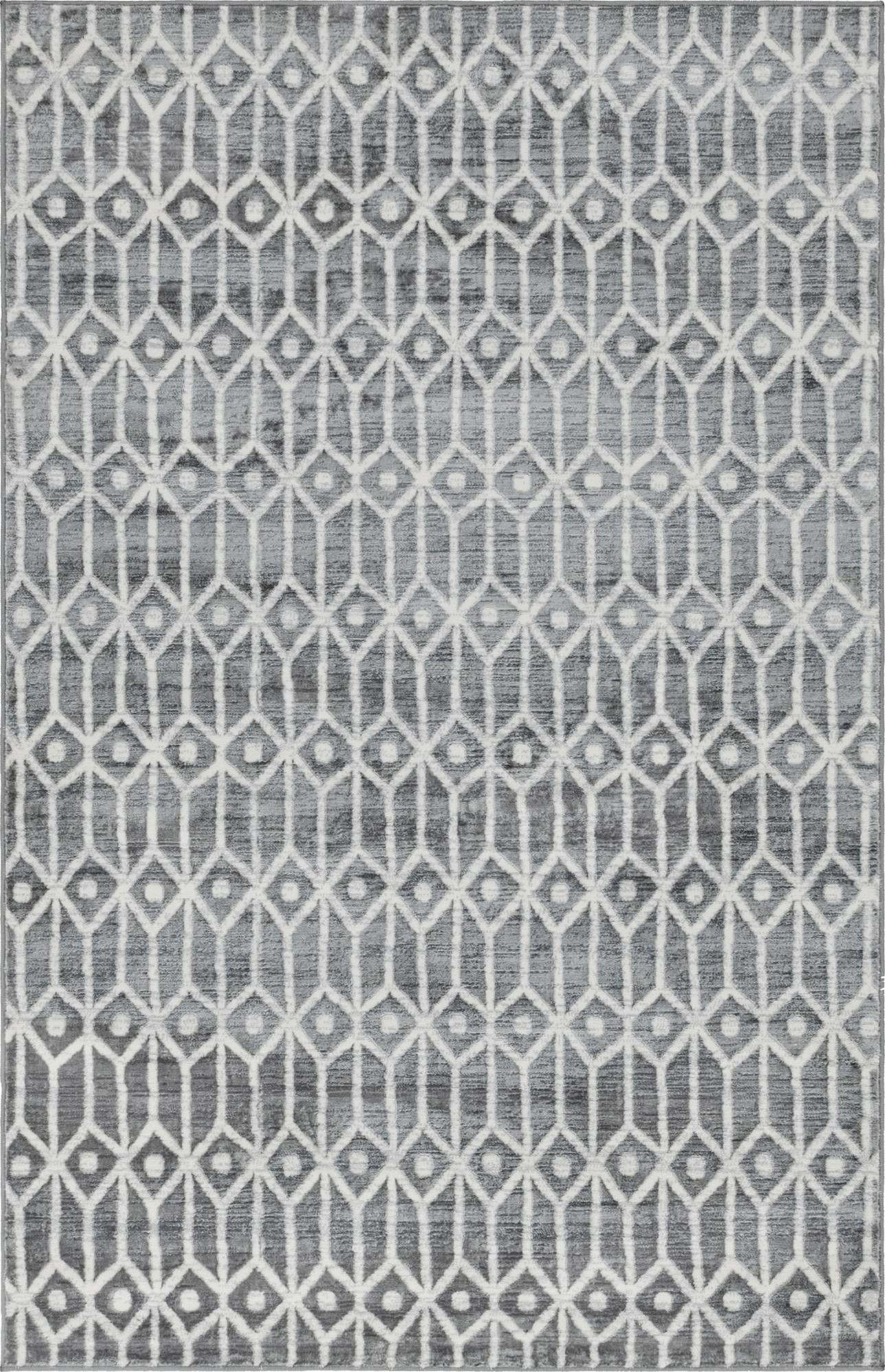 5' x 8' Vincent · Diamond rug, grey