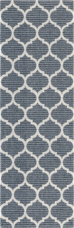2' x 6' Enid · Lattice rug, navy