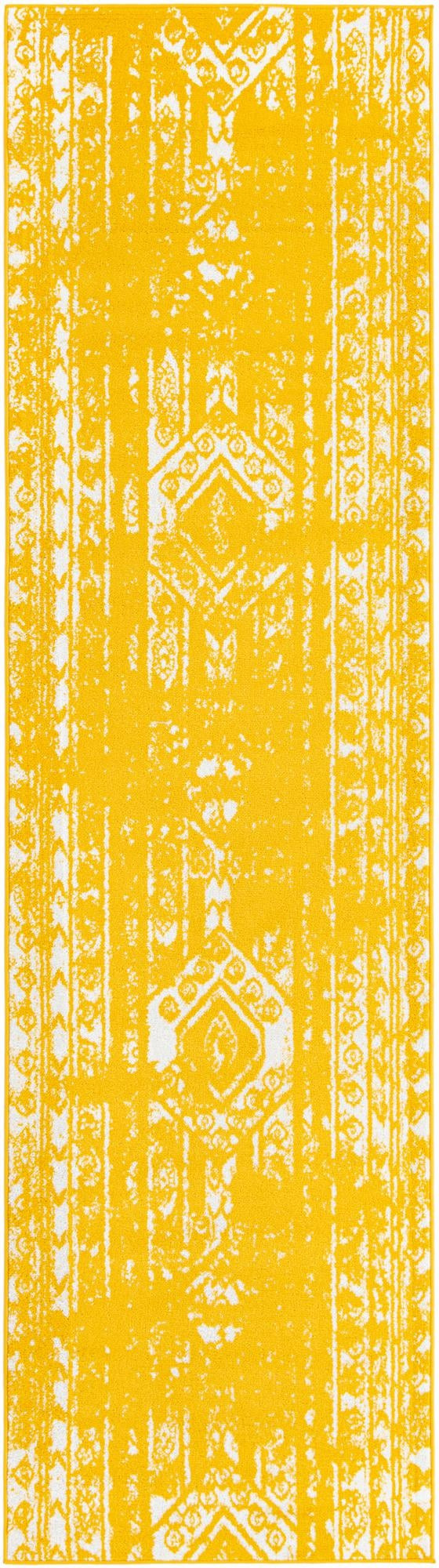 2' 7 x 12' Underhill · Abstract rug, yellow