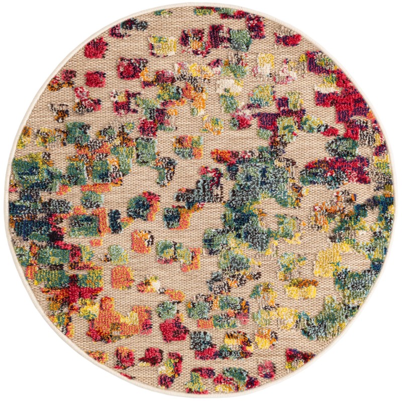 3' x 3' Fitzroy · Abstract Outdoor Rug, multi