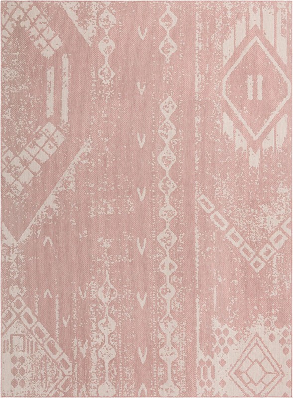 10' x 13' Wildman · Geometric Outdoor Rug, pink