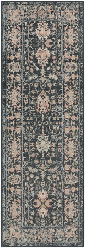 Sandys · Border Washable Rug, navy blue
