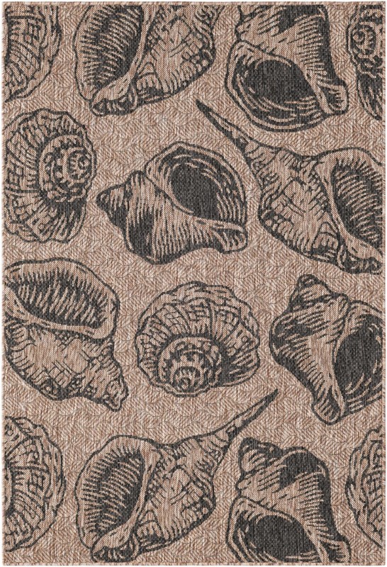 4' x 6' Arcata · Pictoral Outdoor Rug, brown and black