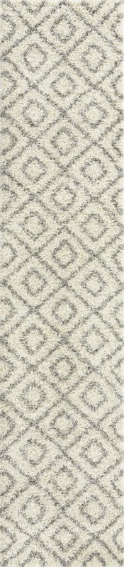 2' 7 x 12' Brock · Diamond Shag Rug, ivory