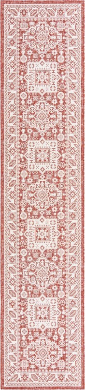 Bellamy · Tribal medallion Outdoor Rug, rust and ivory