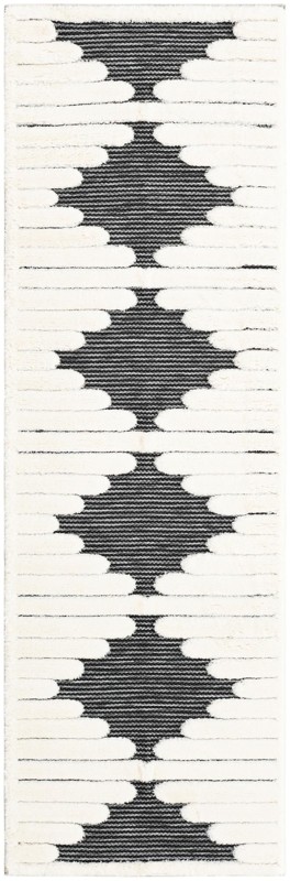 Hibbert · Geometric lines rug, gray and ivory