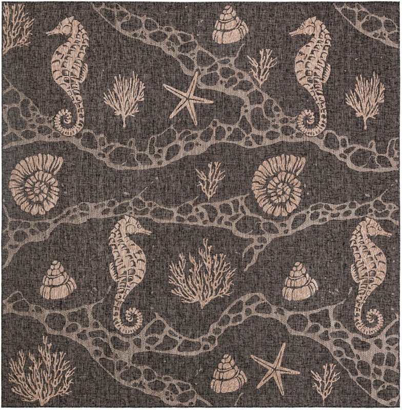 Daly · Pictoral Outdoor Rug, black