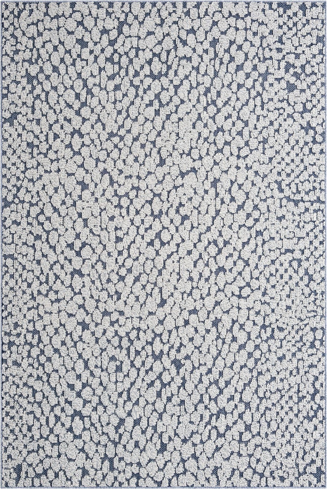 6' 1 x 9' Dillard · Animal print Outdoor Rug, navy blue