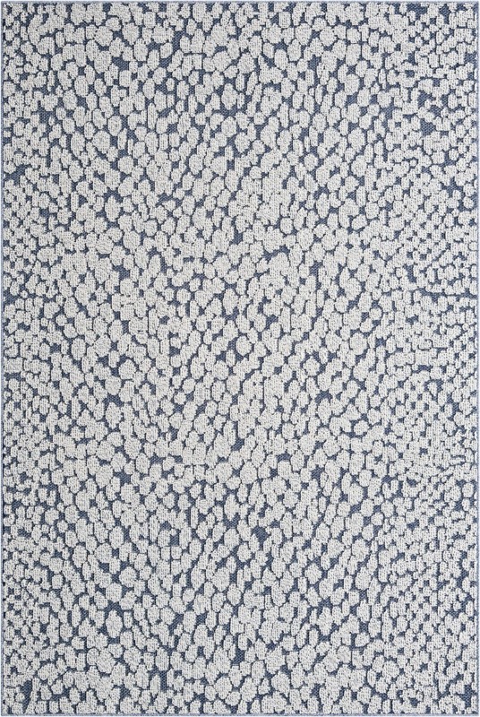 6' 1 x 9' Dillard · Animal print Outdoor Rug, navy blue