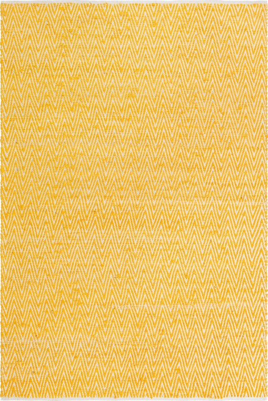 7' 1 x 10' Hopkins · Chevron Chindi Rug, yellow and ivory