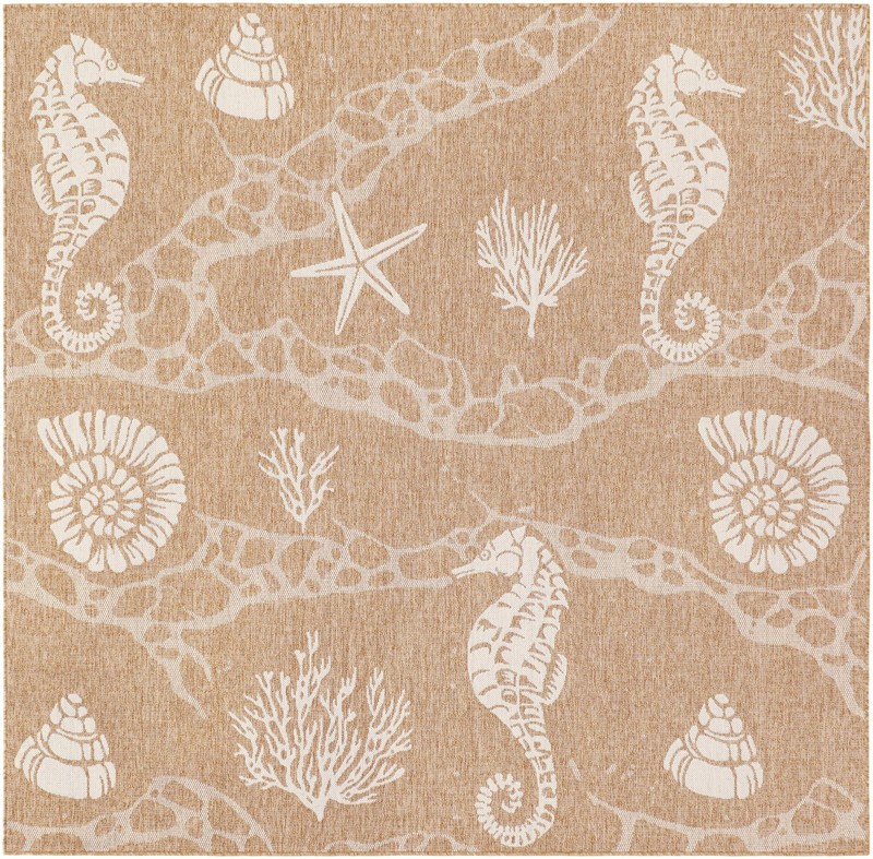 7' 10 x 7' 10 Daly · Pictoral Outdoor Rug, taupe