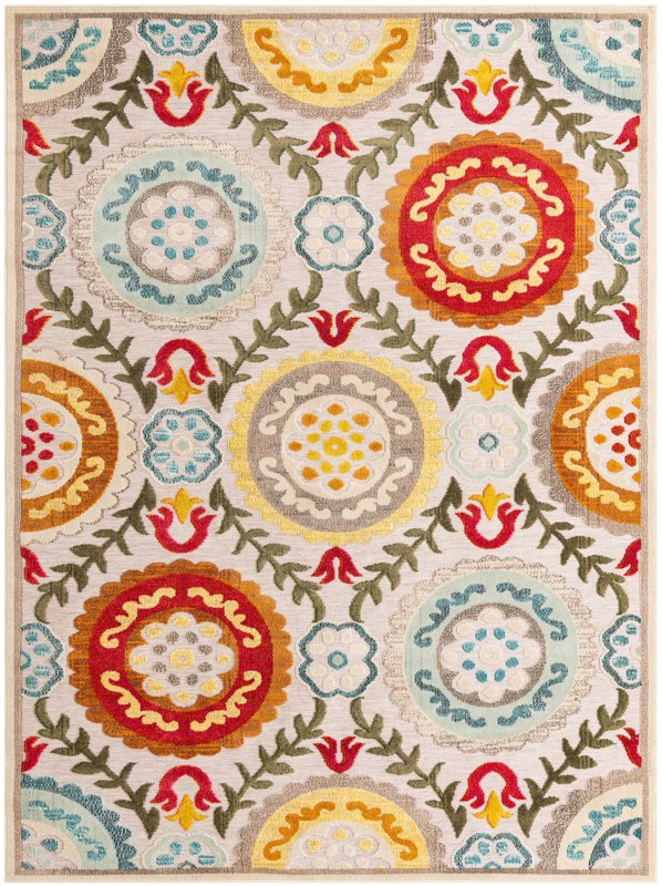 Quincy · Geometric Outdoor Rug, ivory beige