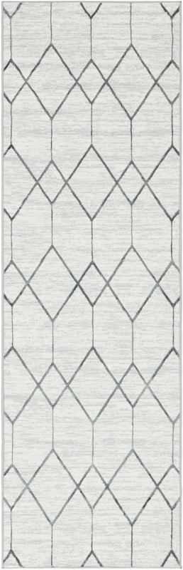 3' x 10' Thatcher · Diamond rug, white