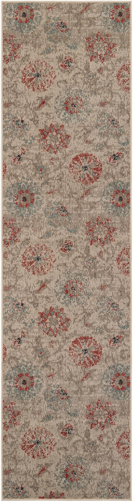 2' 7 x 10' Lofton · Floral / botanical Outdoor Rug, beige