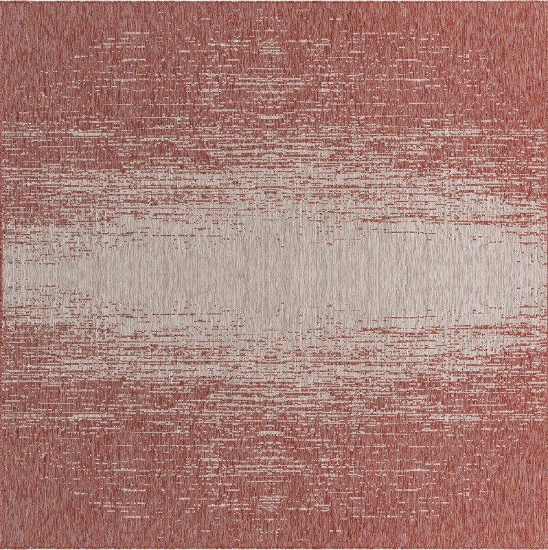 10' 8 x 10' 8 Buell · Abstract Outdoor Rug, rust red