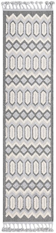 2' x 8' Roddy · Geometric rug, charcoal gray and beige