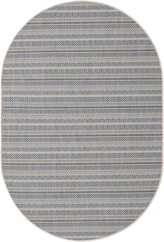 5' 3 x 8' Merlin · Geometric Outdoor Rug, light blue