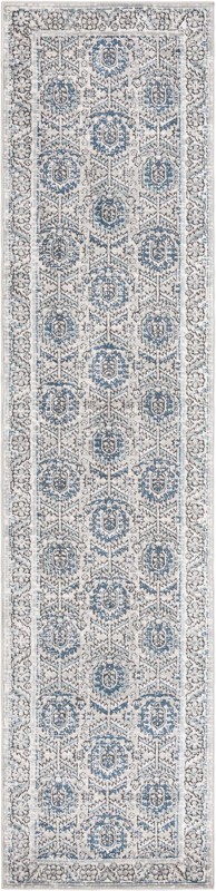 2' 7 x 12' Bozeman · Tribal medallion rug, gray and blue