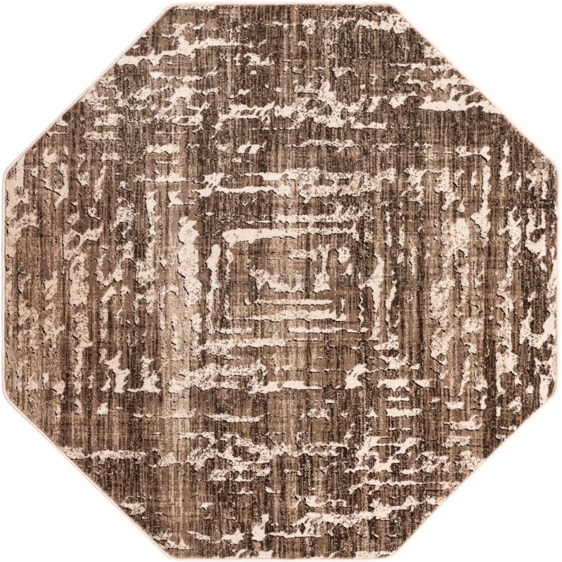 Wrenfield · Abstract rug, chocolate and beige