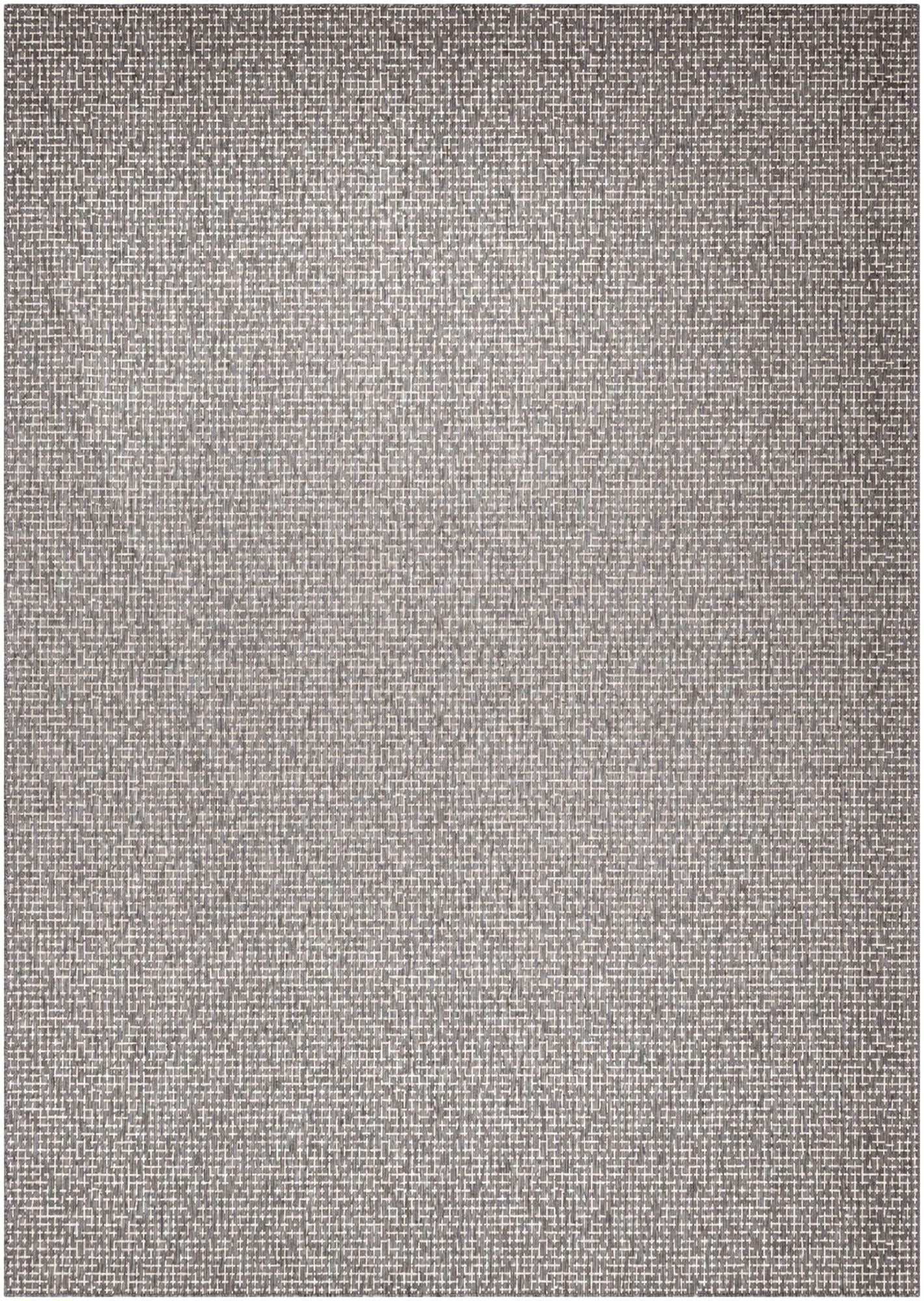 10' x 14' Loam · Checkered Outdoor Rug, charcoal