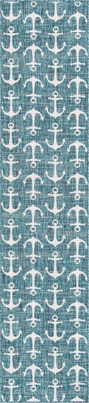 2' 7 x 12' Millbrook · Pictoral Outdoor Rug, teal