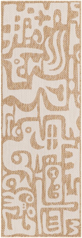 2' x 6' Hungerford · Abstract Outdoor Rug, taupe