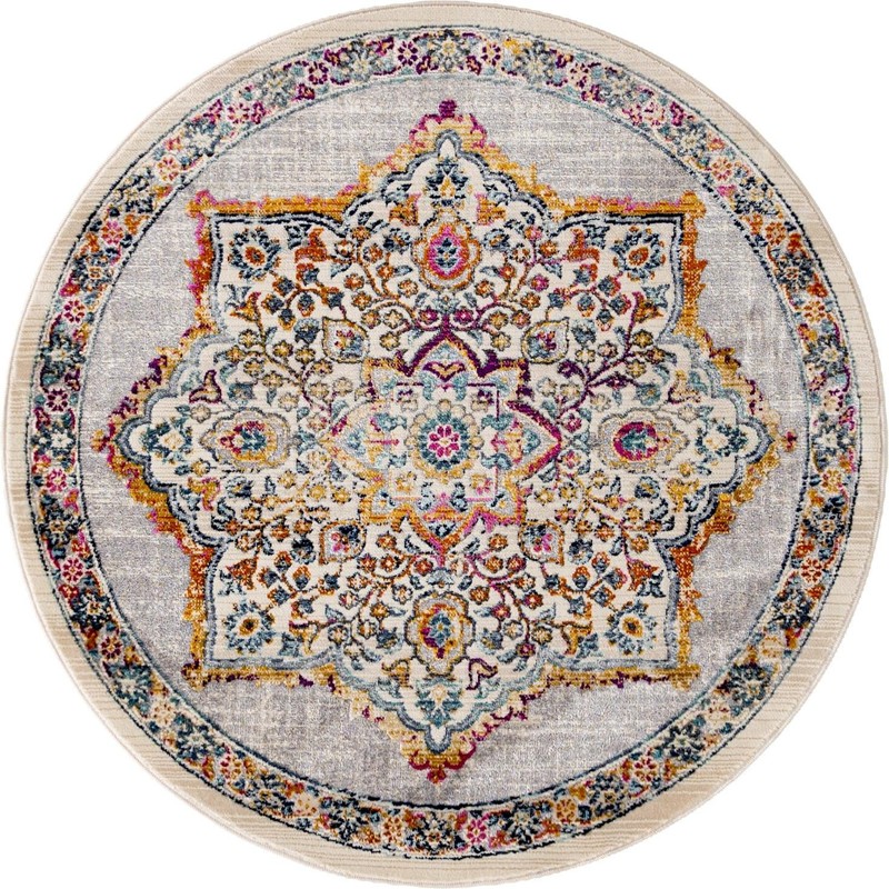 Innes · Medallion rug, ivory and multicolor