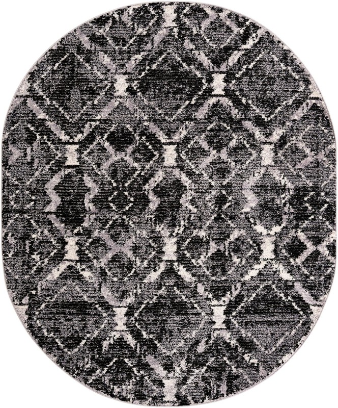 Tilden · Lattice rug, black and ivory