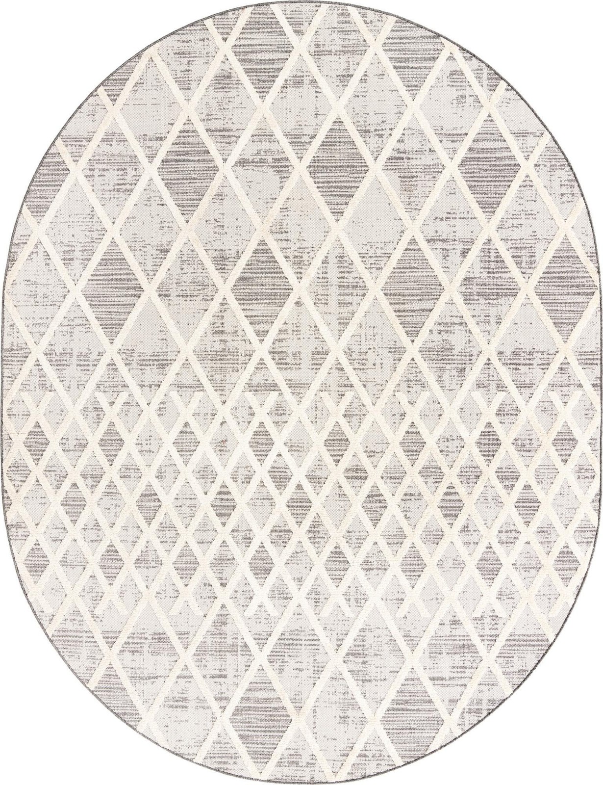 7' 10 x 10' Hamish · Diamond rug, gray and beige