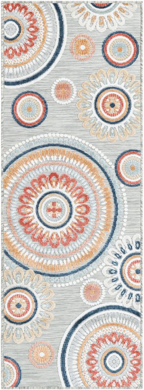 Whitefish · Medallion Outdoor Rug, gray
