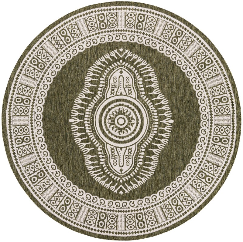 7' 10 x 7' 10 Bainbridge · Border Outdoor Rug, green