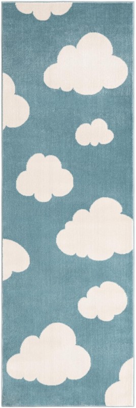 2' x 6' Abbot · Pictoral rug, sky blue