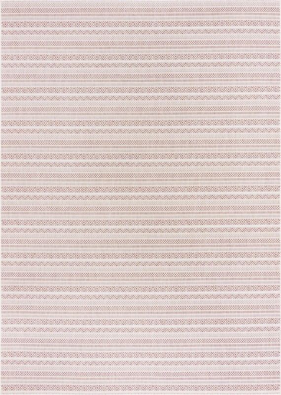 7' 10 x 11' Merlin · Geometric Outdoor Rug, red