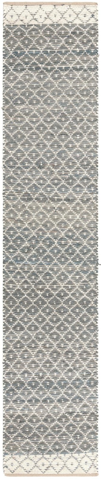 2' 7 x 13' 1 Grove · Border Chindi Rug, gray