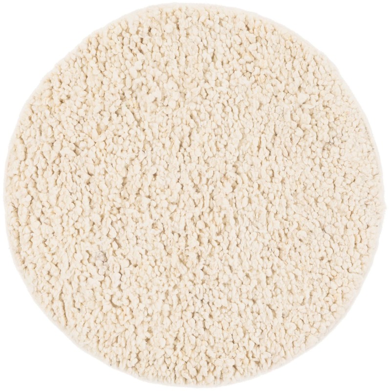 3' 1 x 3' 1 Powell · Solid Wool Shag Rug, ivory