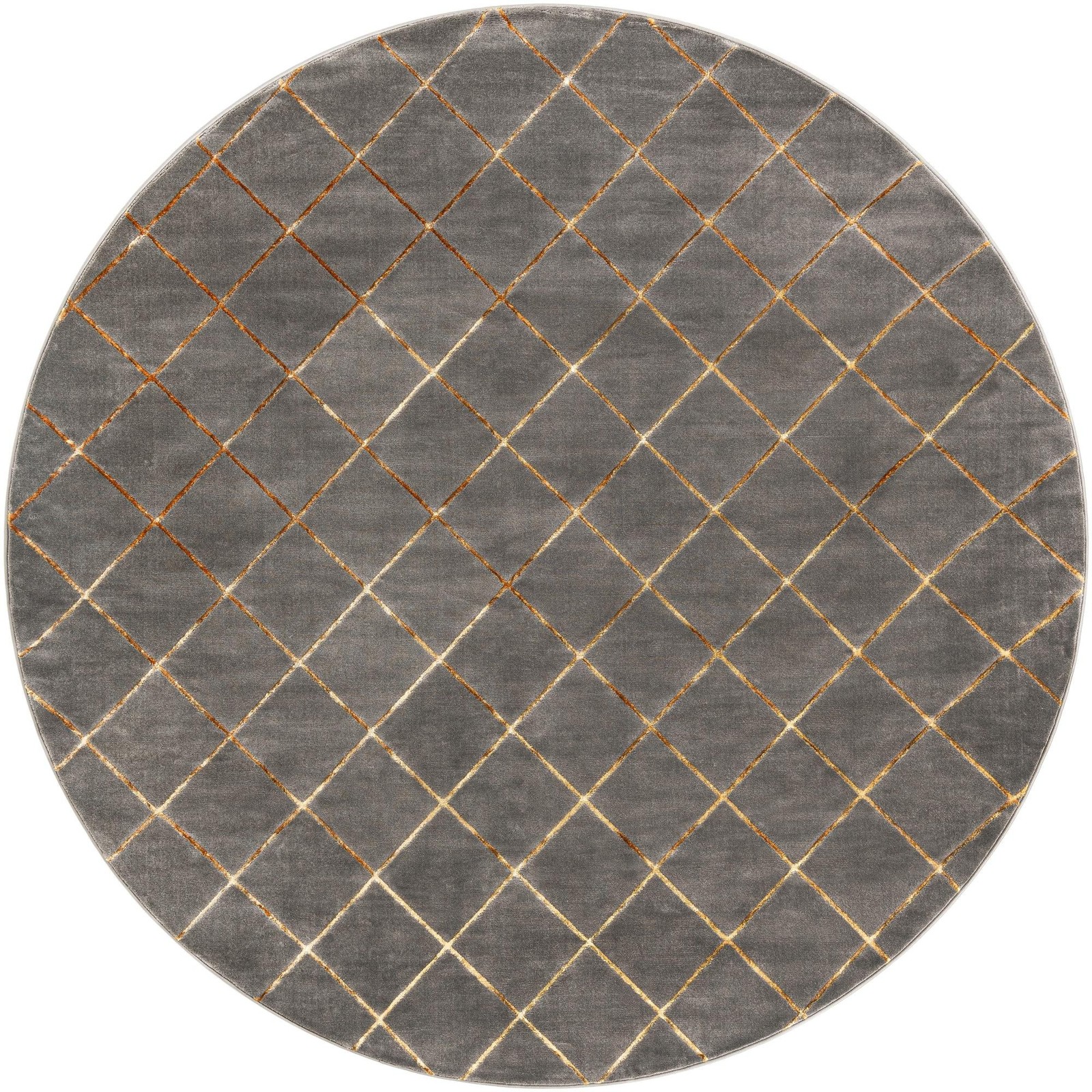 10' x 10' Gilchrist · Diamond rug, gray and gold