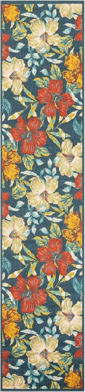 2' 7 x 12' Bickford · Floral / botanical Outdoor Rug, multi