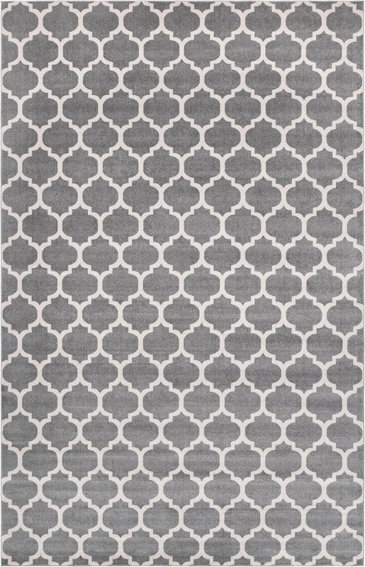 10' 8 x 16' 5 Arkwright · Lattice rug, dark gray and beige