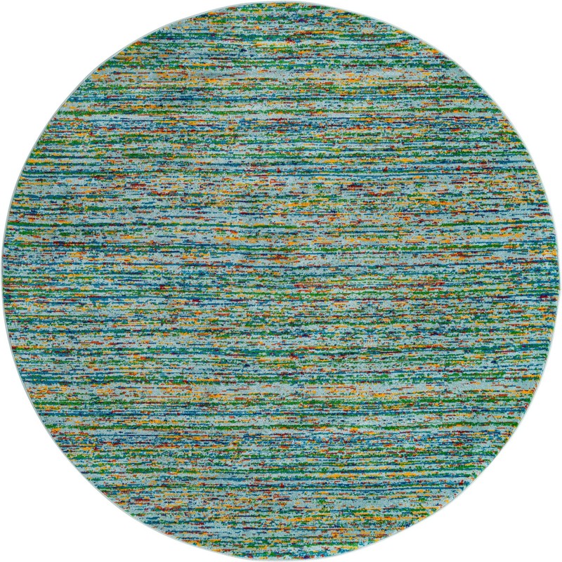 7' 10 x 7' 10 Thackeray · Abstract rug, aqua