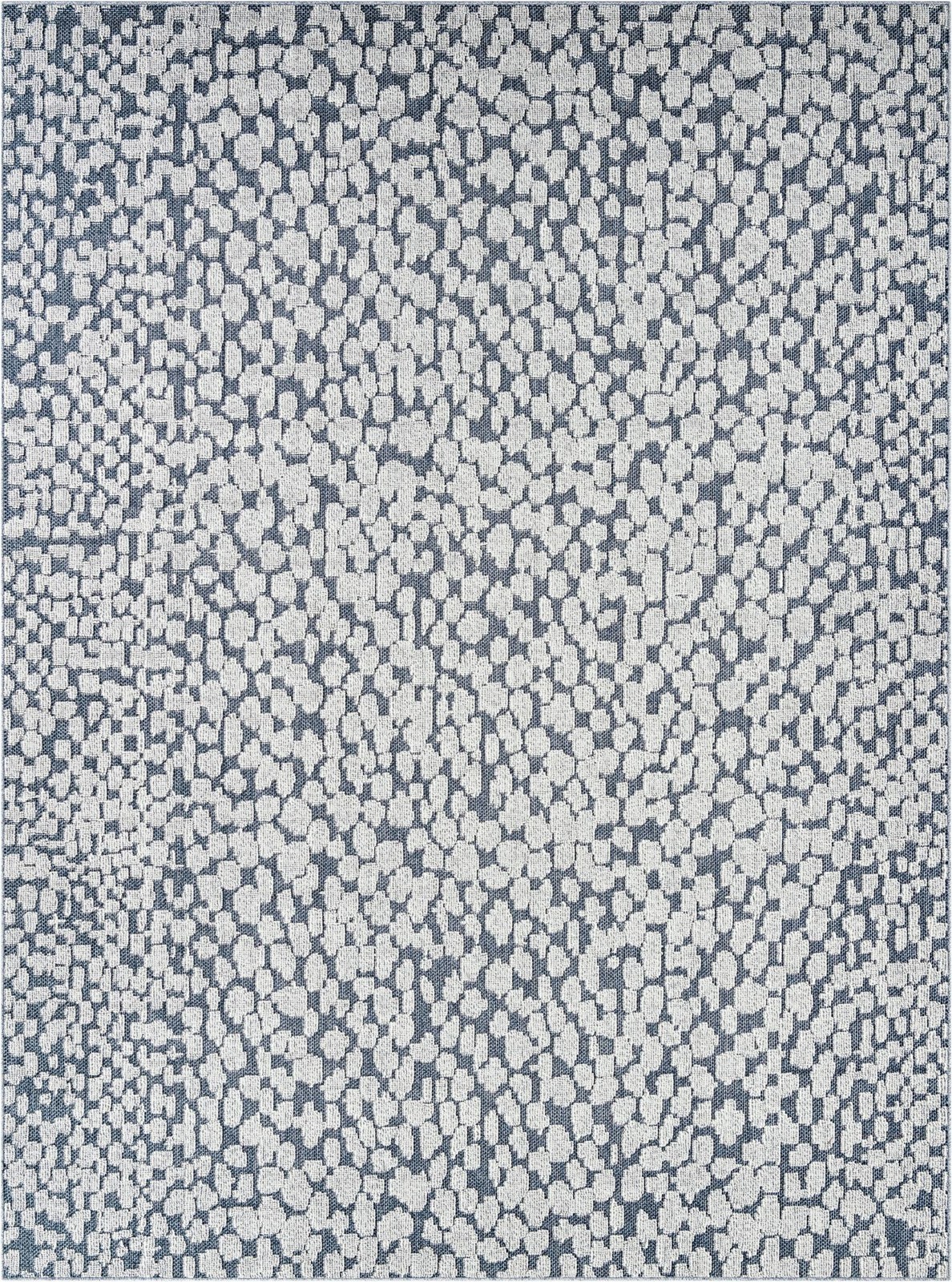 9' x 12' Dillard · Animal print Outdoor Rug, navy blue