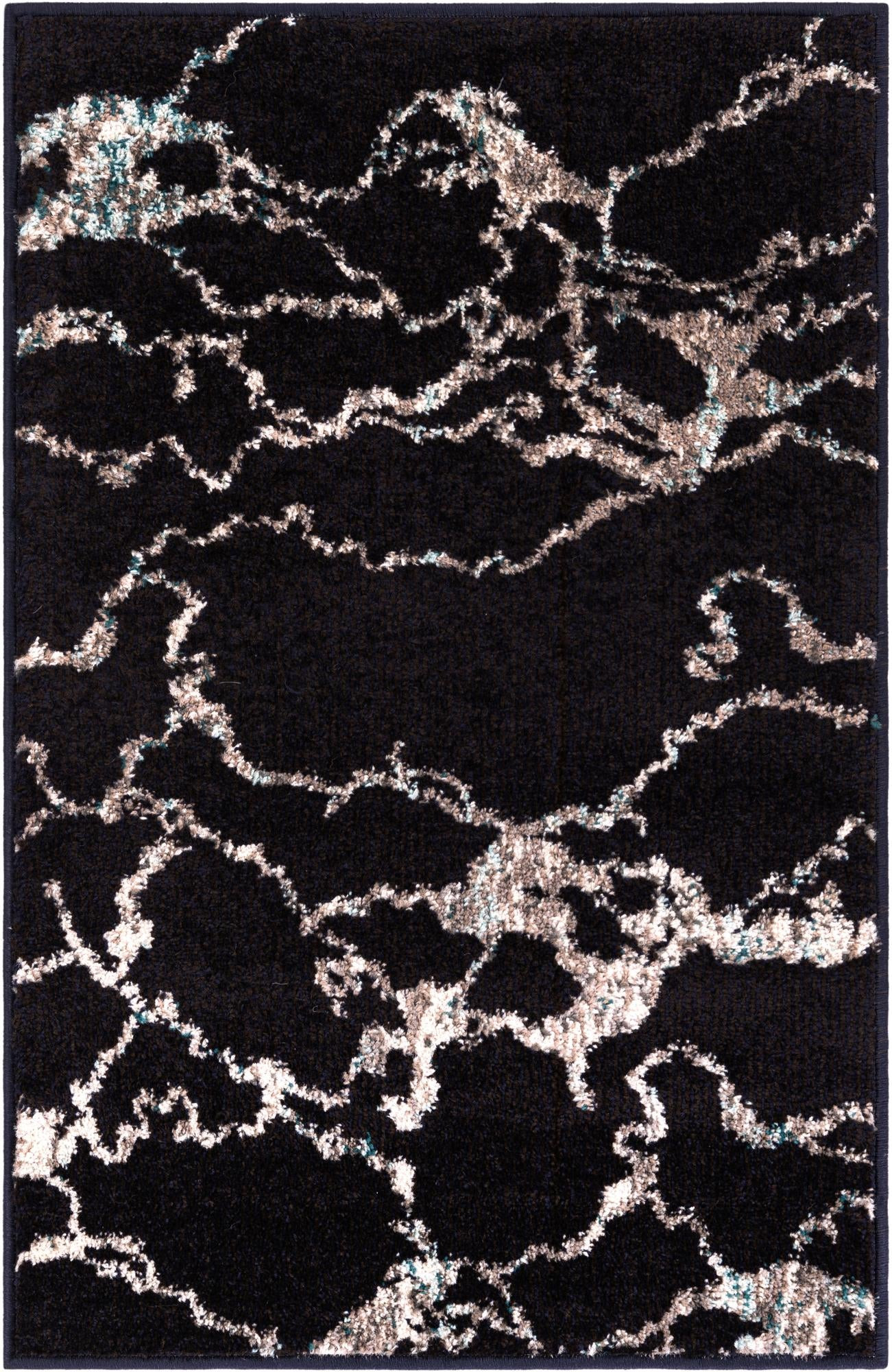 2' x 3' Irwin · Abstract rug, navy blue