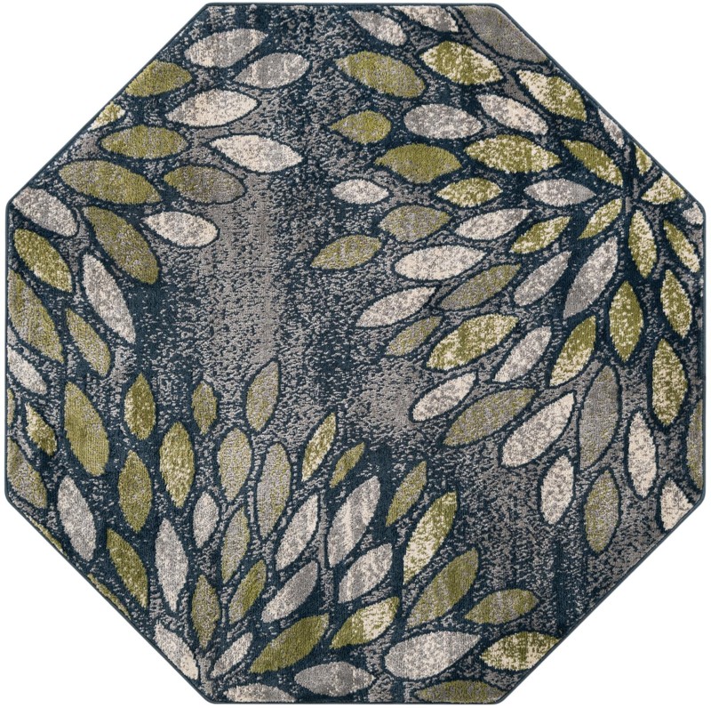 Kilbride · Floral / botanical rug, navy
