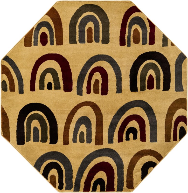 7' x 7' Foxley · Geometric rug, cream